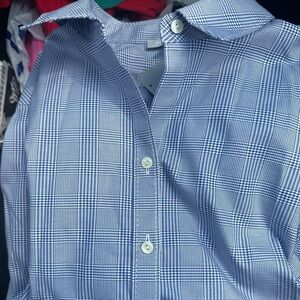 Elegant Blue Striped Button-Down Shirt